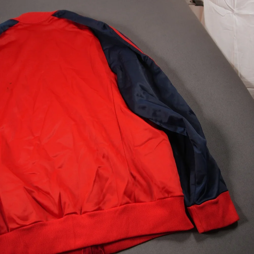 Vintage 70s Adidas ATP Keyrolan Three Stripe Raglan Men Track Jacket L Red Blue